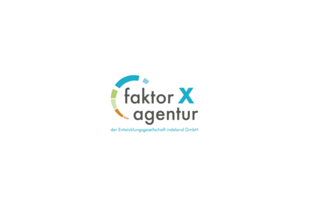 Logo der Faktor X Agentur der Entwicklungsgesellschaft indeland GmbH